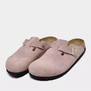Birkenstock Boston Pink Suede Clog